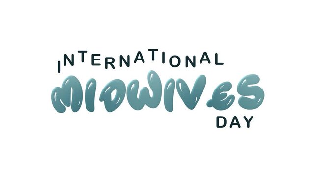 International midwives day text animation, perfect for celebrating and promoting the important work of midwives worldwide.