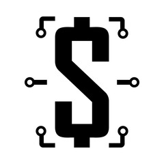 Fototapeta premium Modern Smart AI Finance Icon