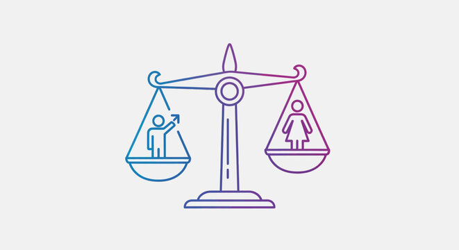 Visual representation of gender equality and balanced opportunities for men and women in society