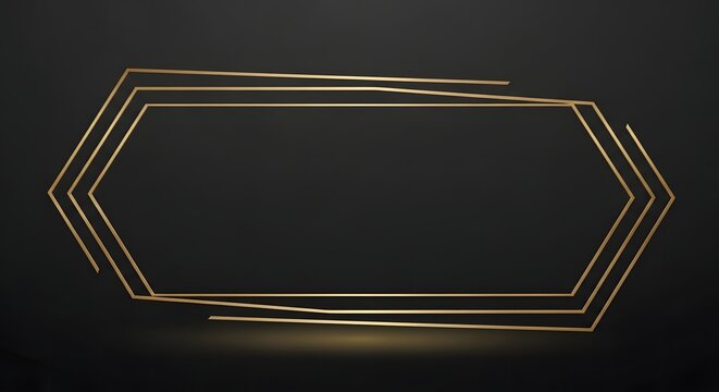  Luxury Gold Zig Zag Frame Border