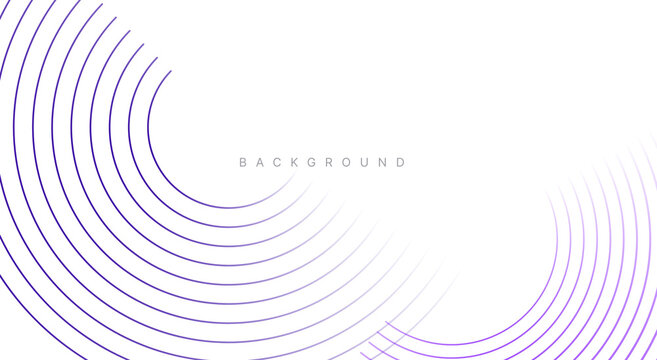 Geometric abstract concentric lines png graphic element. Purple circular fine lines, radial curves, overlapping mesh. Modern tech style. Isolated transparent cutout object, blank.