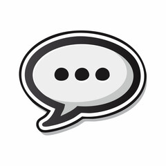 Fototapeta premium Speech Bubble Icon with Ellipsis