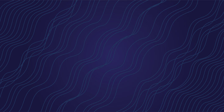 Abstract Banner Background in blue color lines waves. Creative element design in vetor illustration
