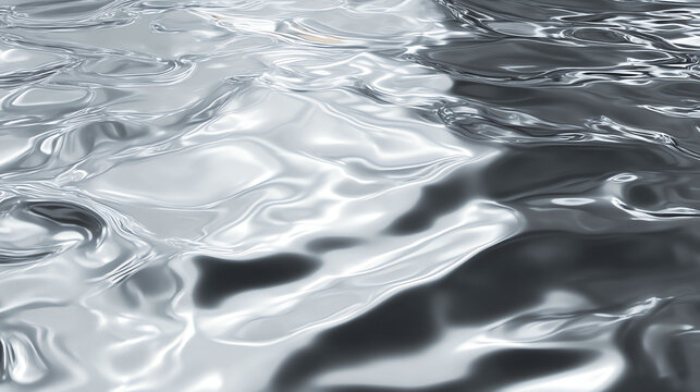 Silver Liquid Waves