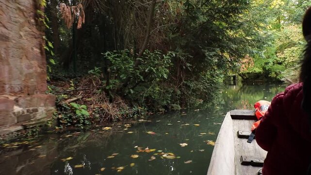 On boat at Colmar city river, France
