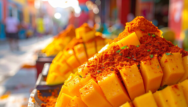 Mexican Street Mango- Sliced mango with chili powder