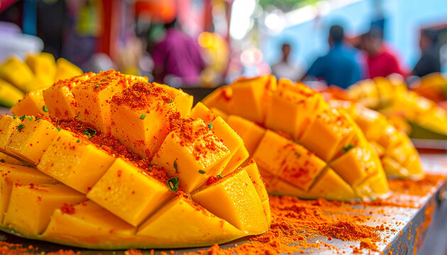 Mexican Street Mango- Sliced mango with chili powder