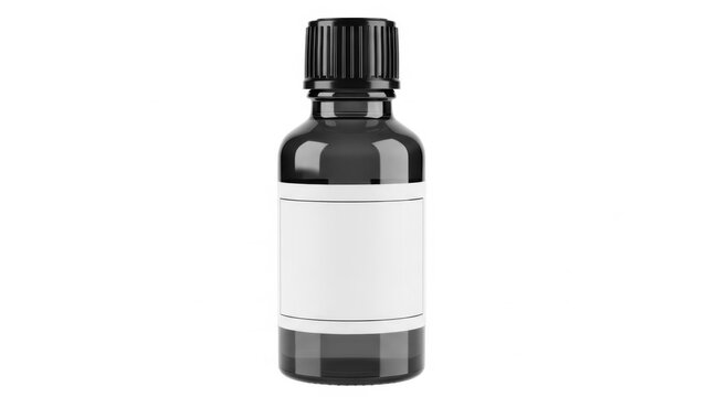 Clear glass bottle with dropper