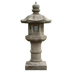 Fototapeta premium Traditional Japanese Stone Lantern Toro Matte Finish Diffused Flat Lighting No Reflections