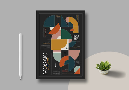 Mosaic Poster Template Layout