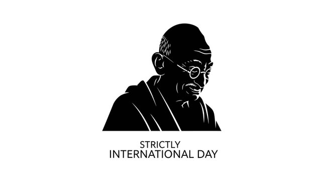 Wise Leader Silhouette Vector for International Day Concept