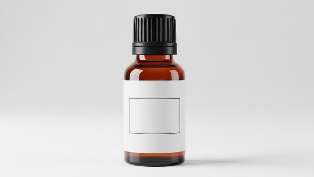 Amber glass bottle with dropper