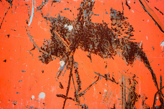 Imagen de una placa de metal oxidada y vieja para texturas y fondos metalicos