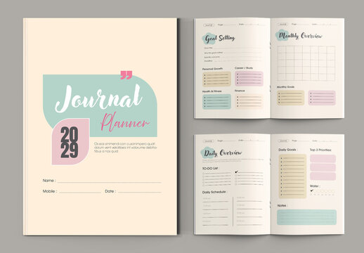 Productivity Journal Planner Template