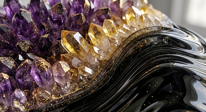 Amethyst Obsidian Fusion