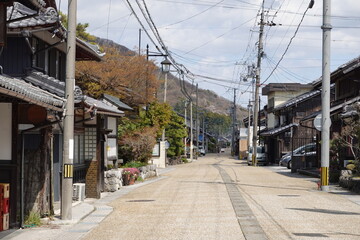Fototapeta premium どこまでも続く旧中山道