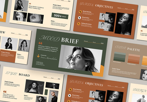 Mood and Brief Presentation Template Layout Design