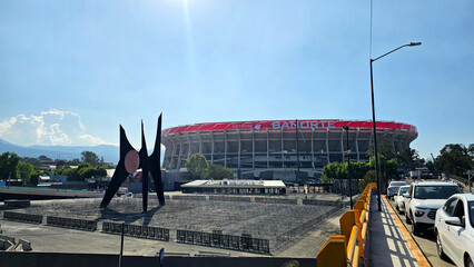 Naklejka premium Mexico City, Mexico - Mar 26, 2026: Estadio Banorte is the new name of the historic Estadio Azteca in Mexico City, after its renovation for the 2026 FIFA World Cup