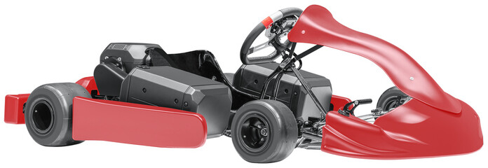 Obraz premium Mock up red racing go kart