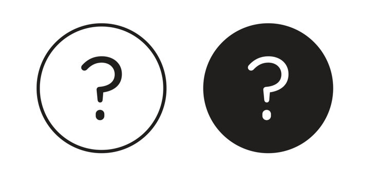 Interrogation icon collection on white background. Vector icon art.