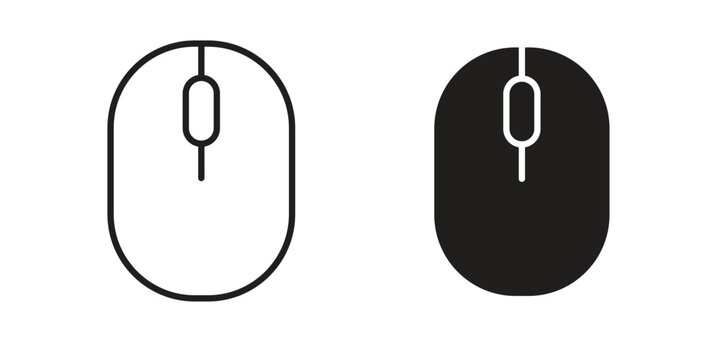 Mouse icon collection on white background. Vector icon art.