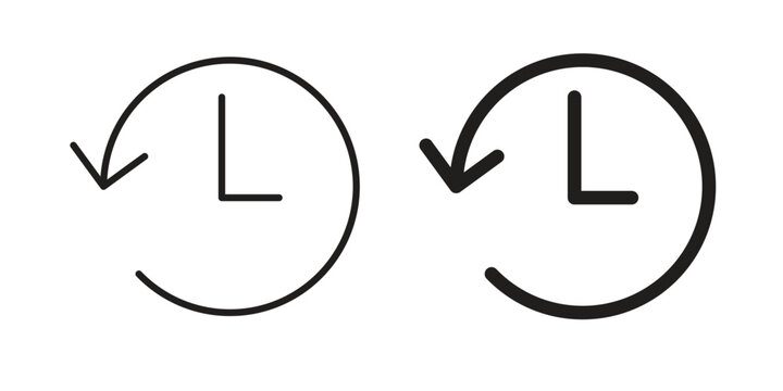 Past time icon collection on white background. Vector icon art.
