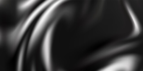 Fototapeta premium Abstract Shiny Metallic Liquid Flow Background with Chrome Silver Texture
