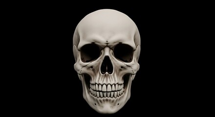 Fototapeta premium Close-up human skull render