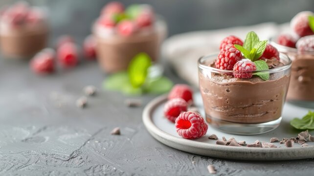 A decadent chocolate avocado mousse with a rich, velvety texture.