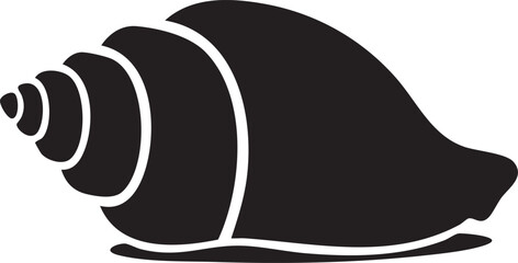 Black snail icon, shell symbol, vector illustration, simple design © Salma