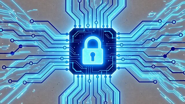 Digital circuit with padlock symbol