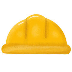 Fototapeta premium yellow helmet isolated on white