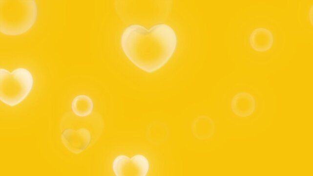 Amber - FFBF00 Hex Code Soap bubbles Hearts Valentine's Day Holiday Love Balloons promo video marketing advertising commercial business branding corporate motion graphics animation template intro open