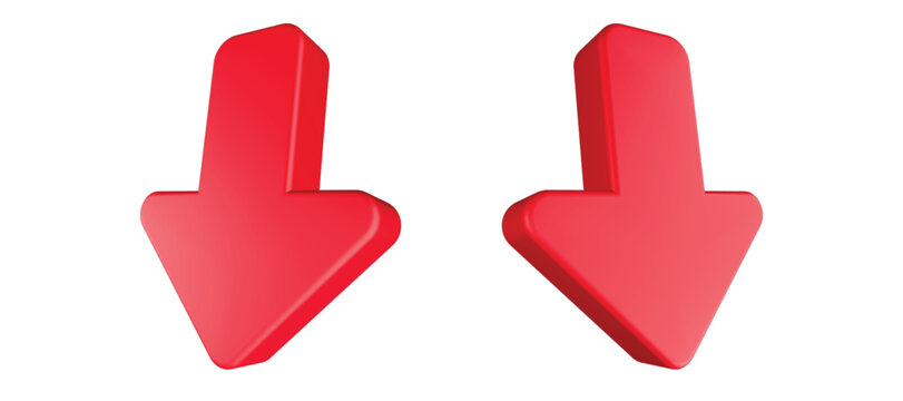 3D arrows pointing downwards