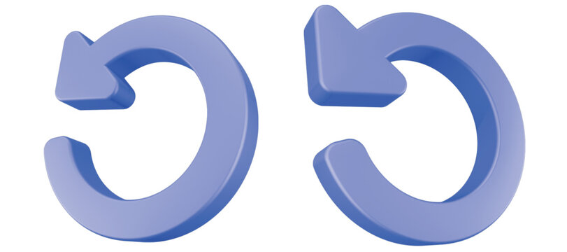 3D refresh or reload icon symbol