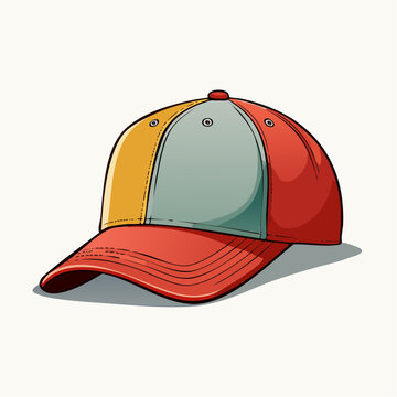 Illustration of a colorful baseball cap