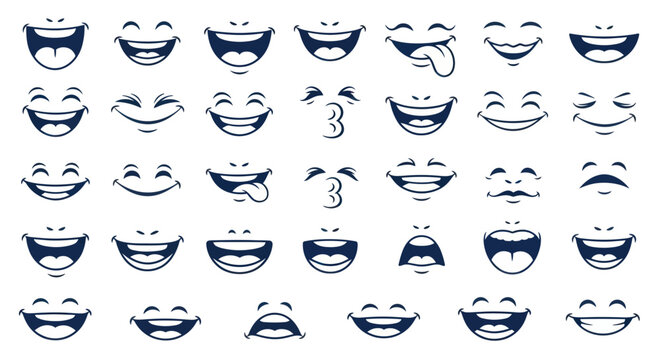 Collection of various emoticon faces.