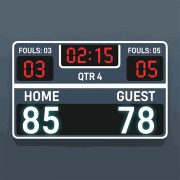 Scoreboard display with game stats