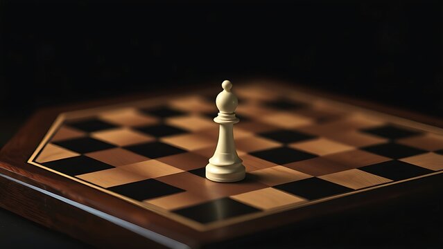 unstressed. A white chess king piece placed outside the dark wooden board boundary. wellbeing guides, coaching materials, designed for coaching and self-improvement content.