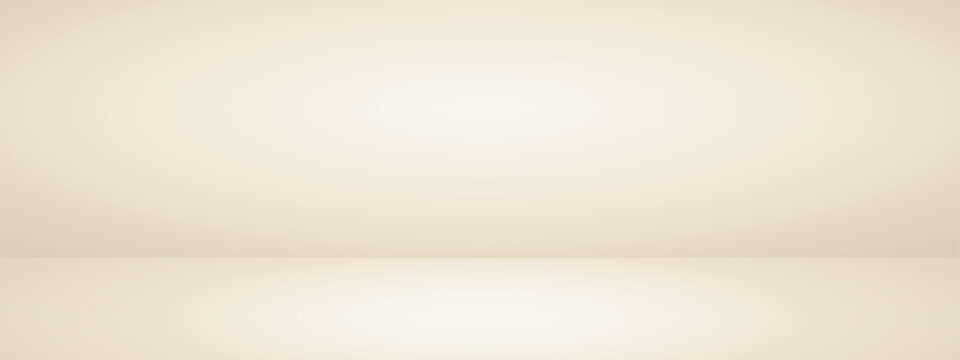 Beige studio background. Limbo bg. Modern banner with empty space