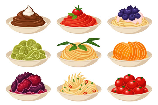 Vibrant Food Icons A Delicious Vector Icon Sheet for Your Culinary Designs
