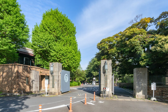 東京都港区白金台、東京大学医科学研究所の正門