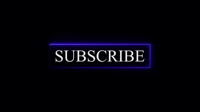 
Blue Saber Glowing Border Subscribe Animation with Pulsing Effect