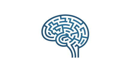 Brain Maze Icon: Cognitive Processing, Problem Solving, Mental Challenge © punduh