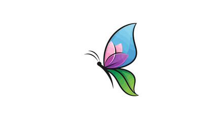 Obraz premium Colorful Butterfly Logo Design
