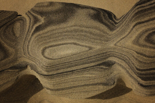 Interesting geometric patterns in sand Cape Hatteras National Se