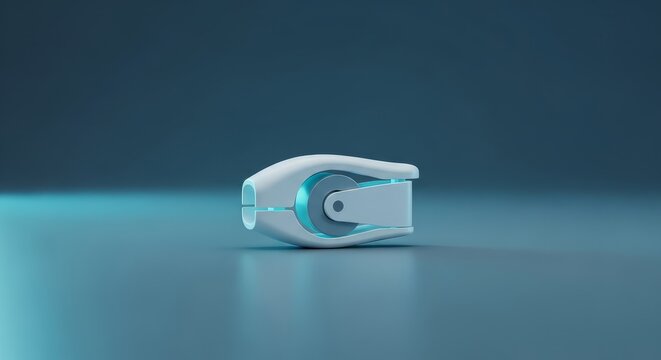 Medical flow regulator clamp 3D render, IV infusion control device visualization, intravenous tubing flow adjustment system, hospital therapy regulation tool model