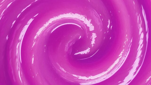 Abstract Pink Liquid Swirl Background with Glossy Texture Vibrant Violet Spiral Motion Smooth Fluid Wave Pattern for Modern Design and Creative Visuals Dynamic Strawbery Fluid Spiral Texture 4k video