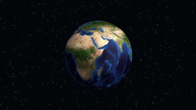 3D Earth Animation Zooming into Namangan Uzbekistan in Central Asia
