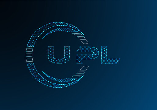 UPL low poly letter logo vector design. UPL lower poly logo design. Low poly logo.